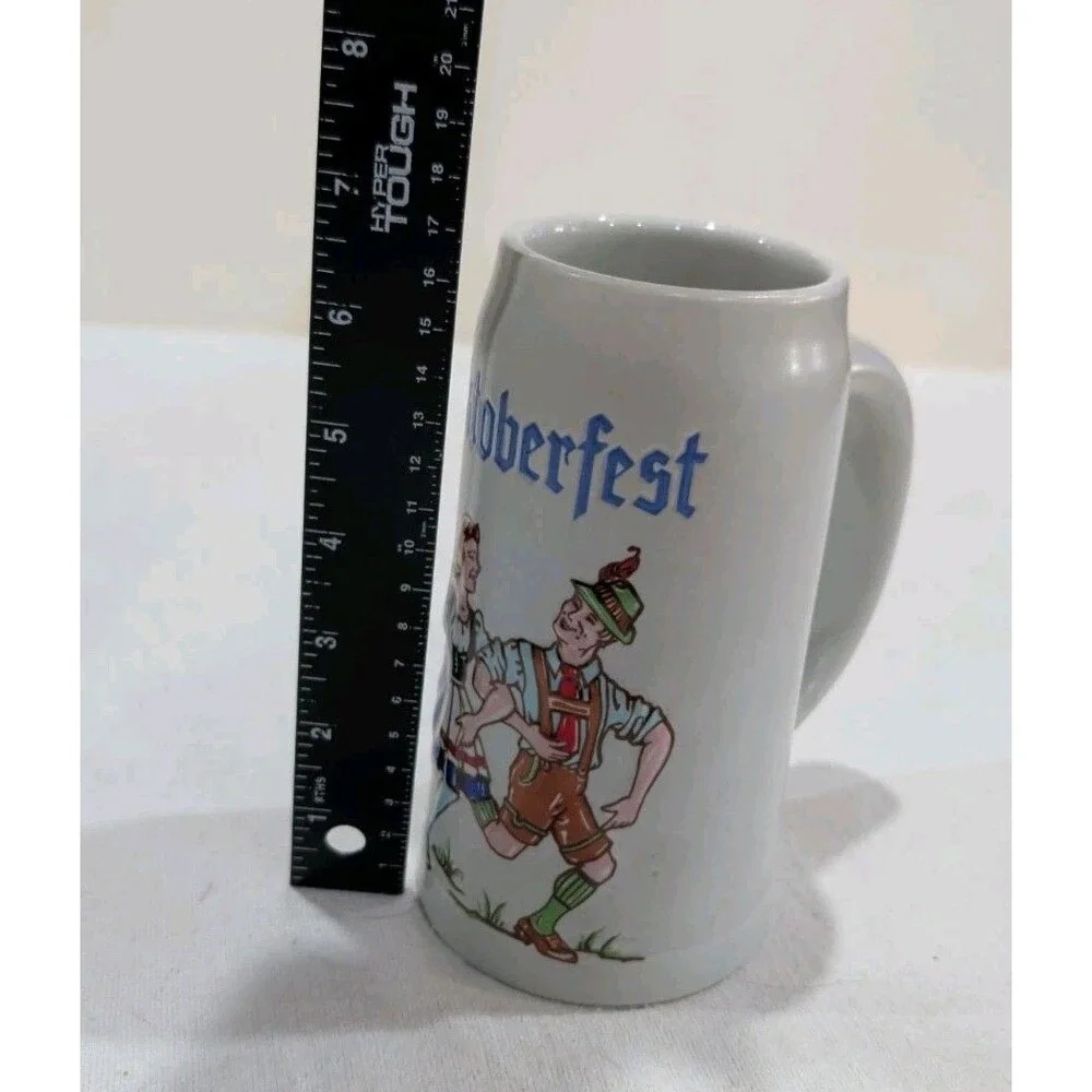 Oktoberfest Stein Cup Mug By Ceramarte German Dancers 7 Inch